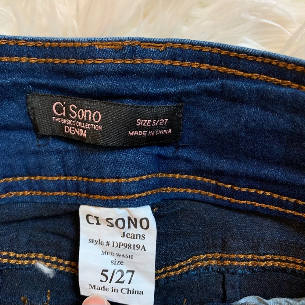 Ci Sono Basics Denim Stacked Waist Skinny Jeans - Picture 3 of 5